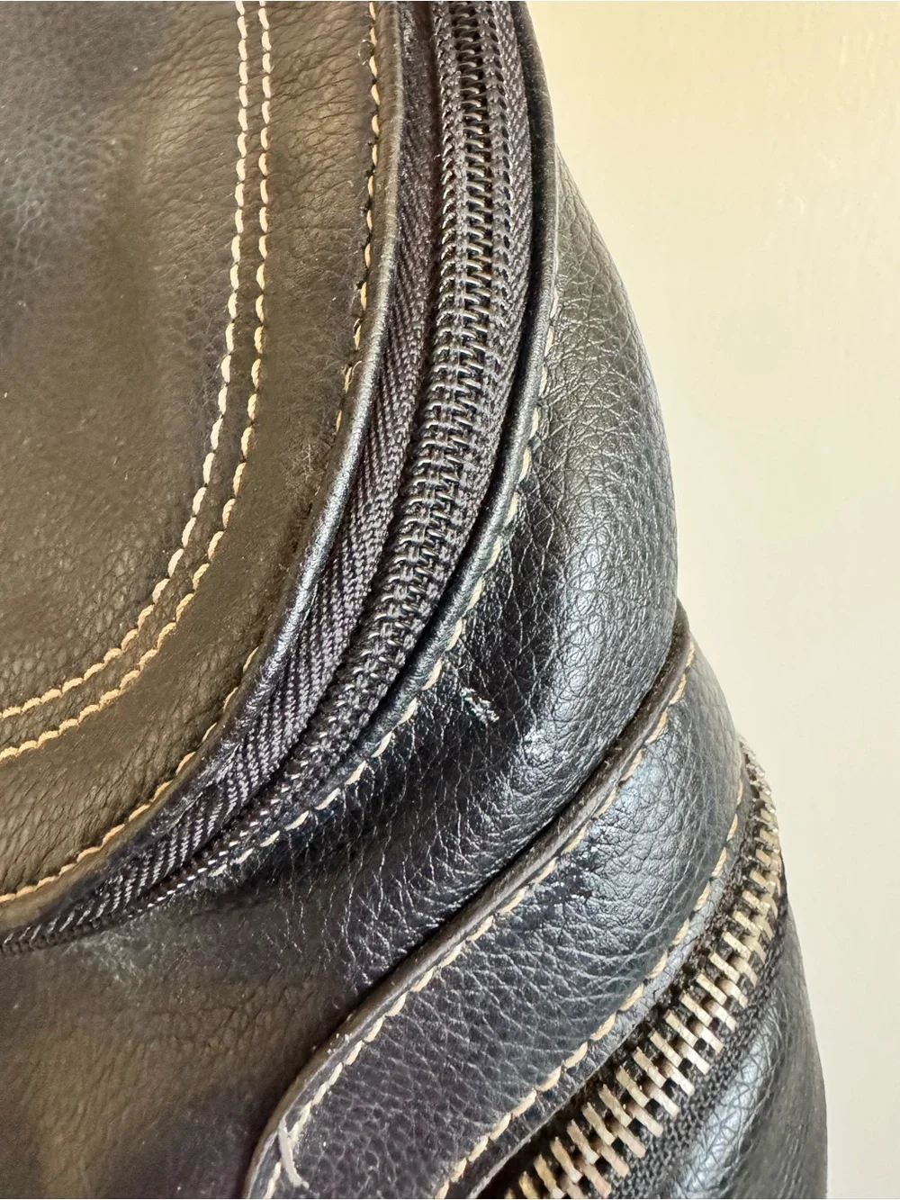 y2k Nine West Black Leather Convertible Backpack